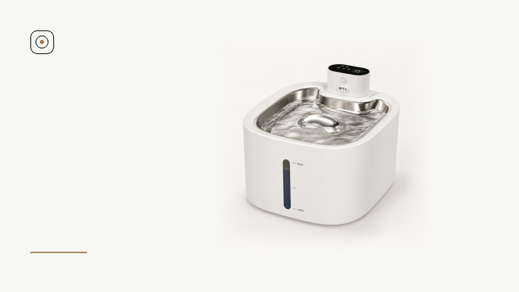 White SHAEVRA Flow cordless cat water fountain