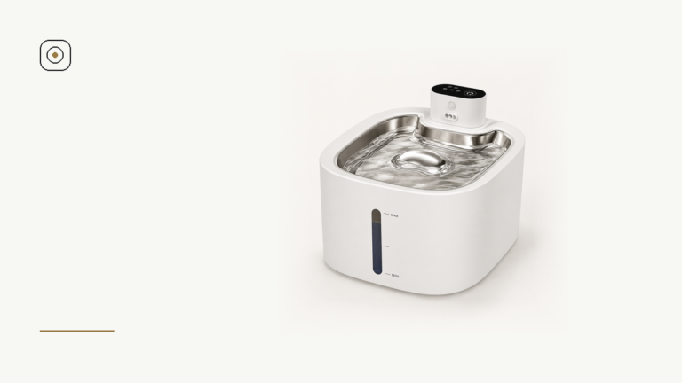 White SHAEVRA Flow cordless cat water fountain