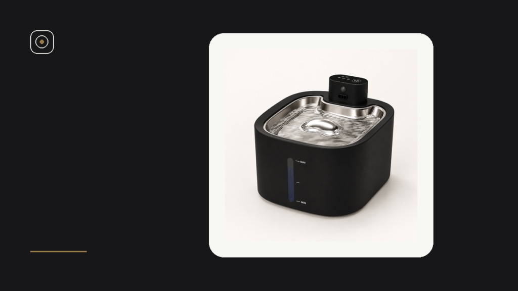 Dusk Black SHAEVRA Flow cordless cat water fountain