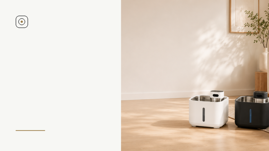 Two SHAEVRA Flow cat water fountains in a bright Australian living room